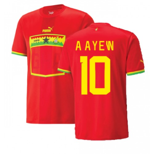 Ghana Andre Ayew #10 Bortedrakt VM 2022 Kortermet